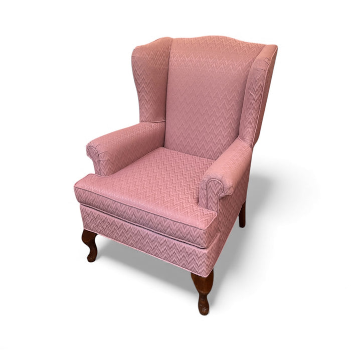 Pink Wingback Accent Armchair