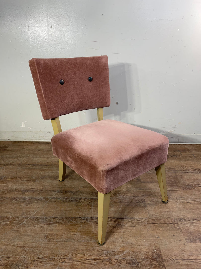 Small Pink Upholstered Accent Chair