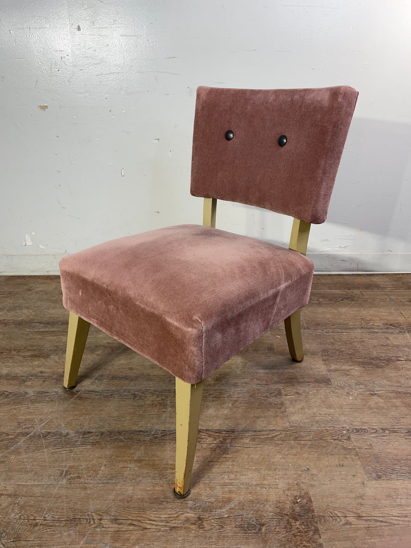 Small Pink Upholstered Accent Chair