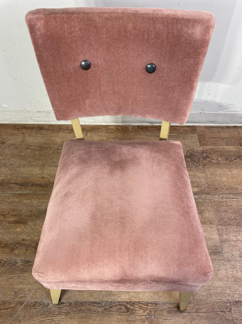 Small Pink Upholstered Accent Chair