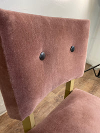 Small Pink Upholstered Accent Chair