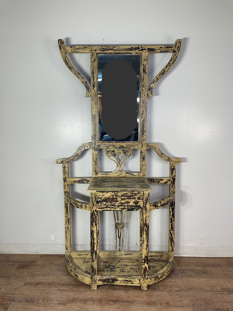 Yellowish Hall Pier Mirror w/Drawer