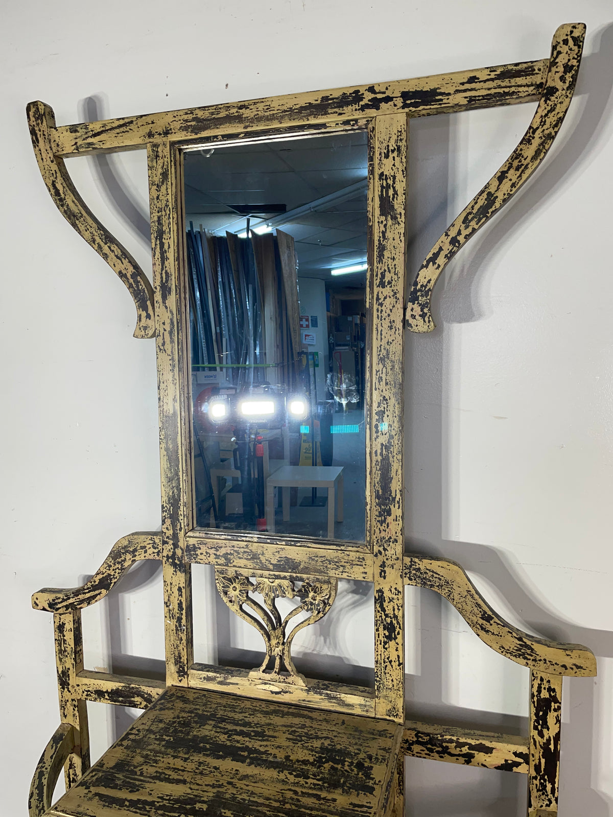 Yellowish Hall Pier Mirror w/Drawer