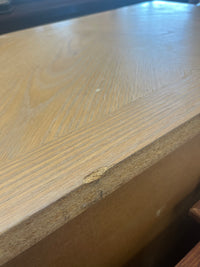 Wooden Cream Toned Dresser With Carvings