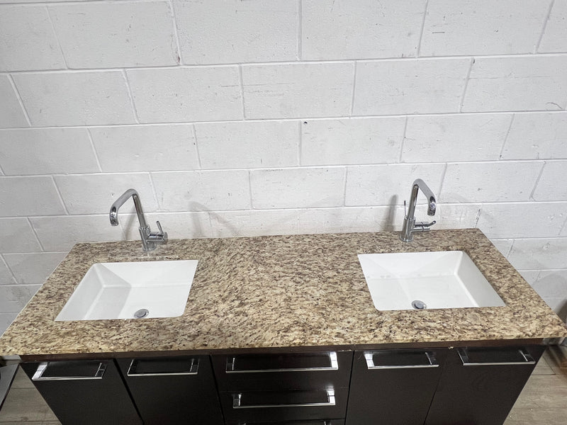 Stone Top Double Vanity