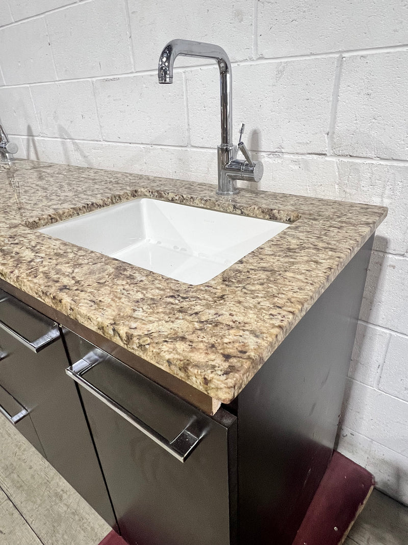 Stone Top Double Vanity