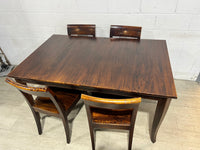 Crate & Barrel Extendable Dining Table Set - 4 Chairs