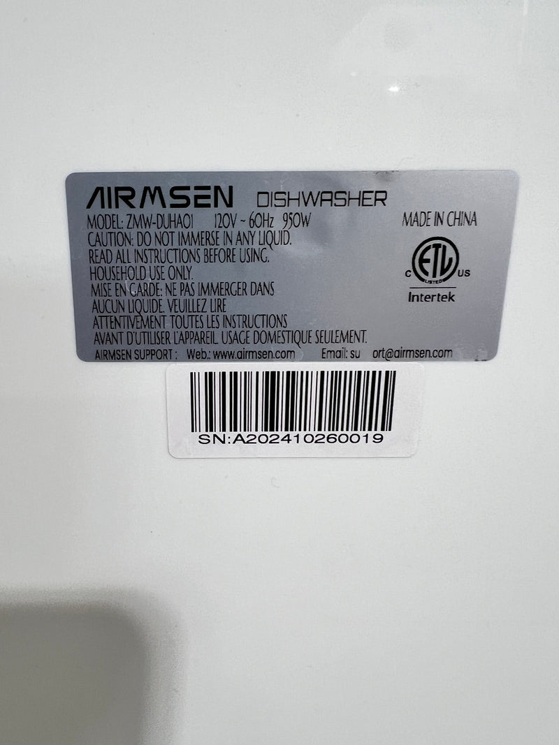 AIRMSEN Portable Countertop Dishwasher