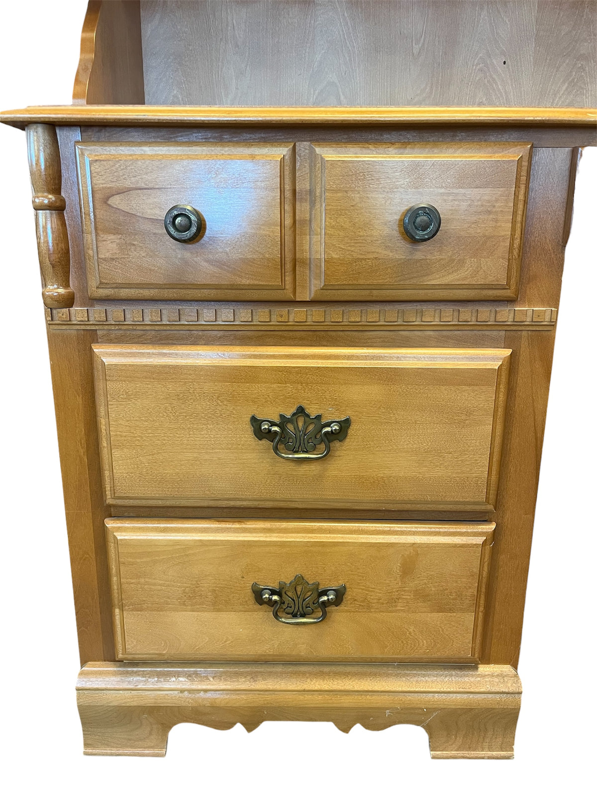 Wooden Desk with Hutch