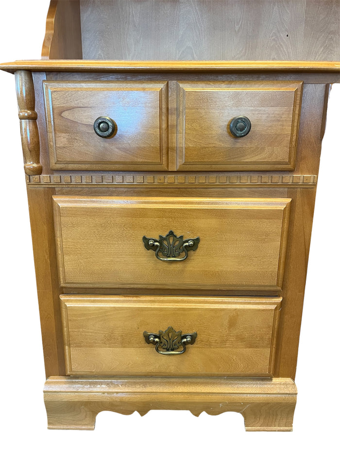 Wooden Desk with Hutch