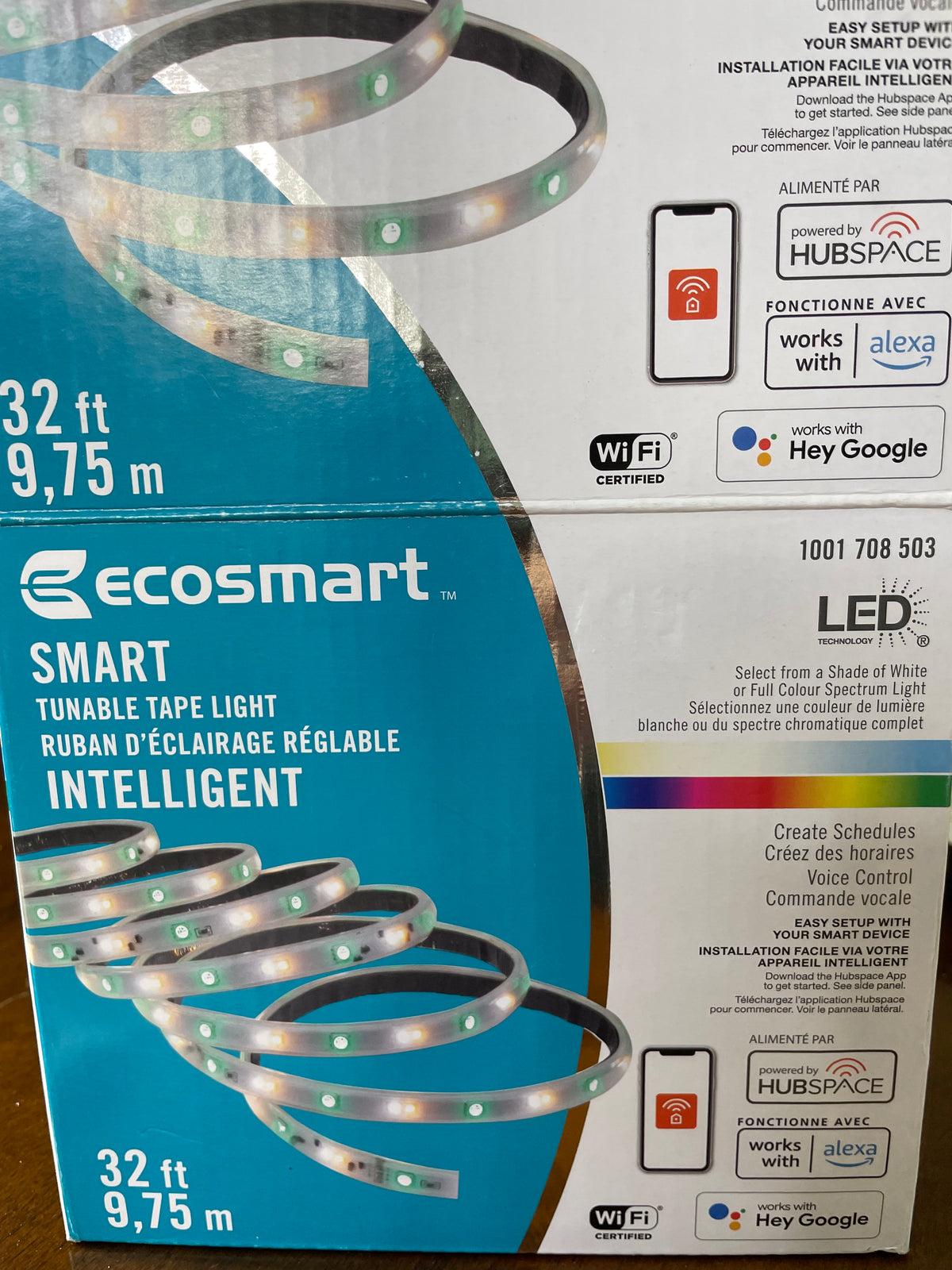 Ecosmart 32 ft. Smart LED Color Changing RGB Strip Light Powered