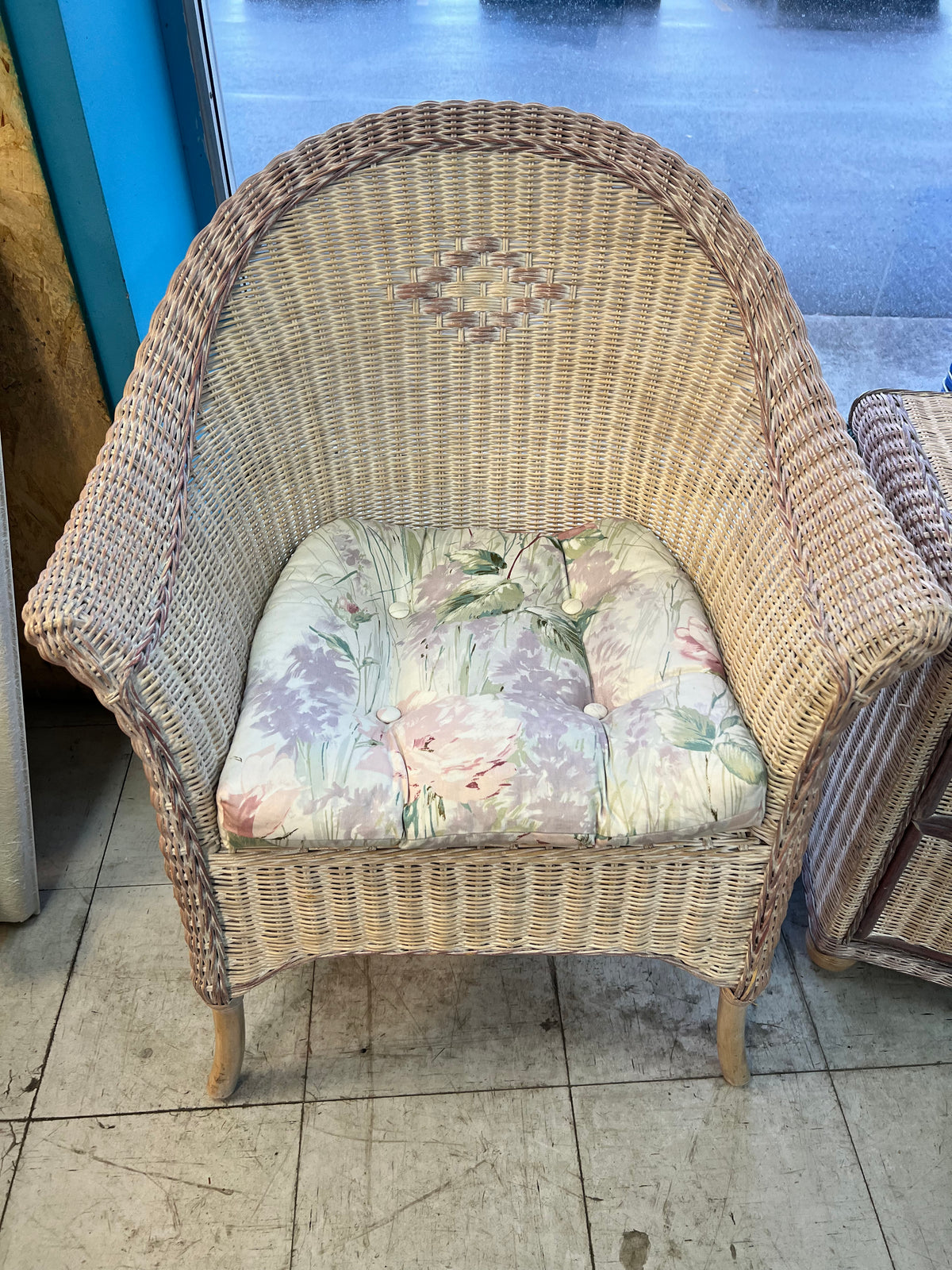 Wicker Chair and Table Set