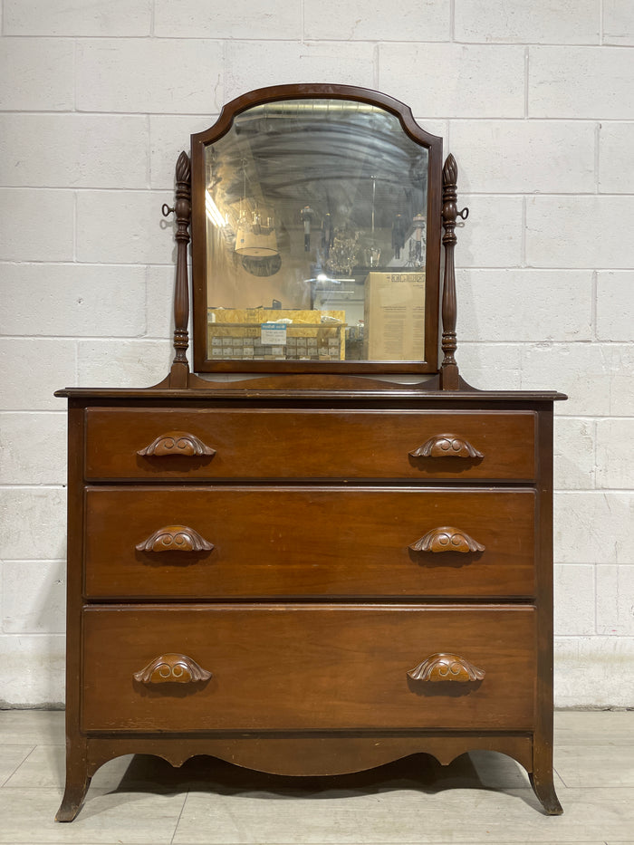 Vintage Vanity Dresser with Mirror
