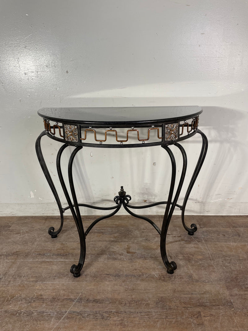 Half Circle Iron Wrought Hall Table