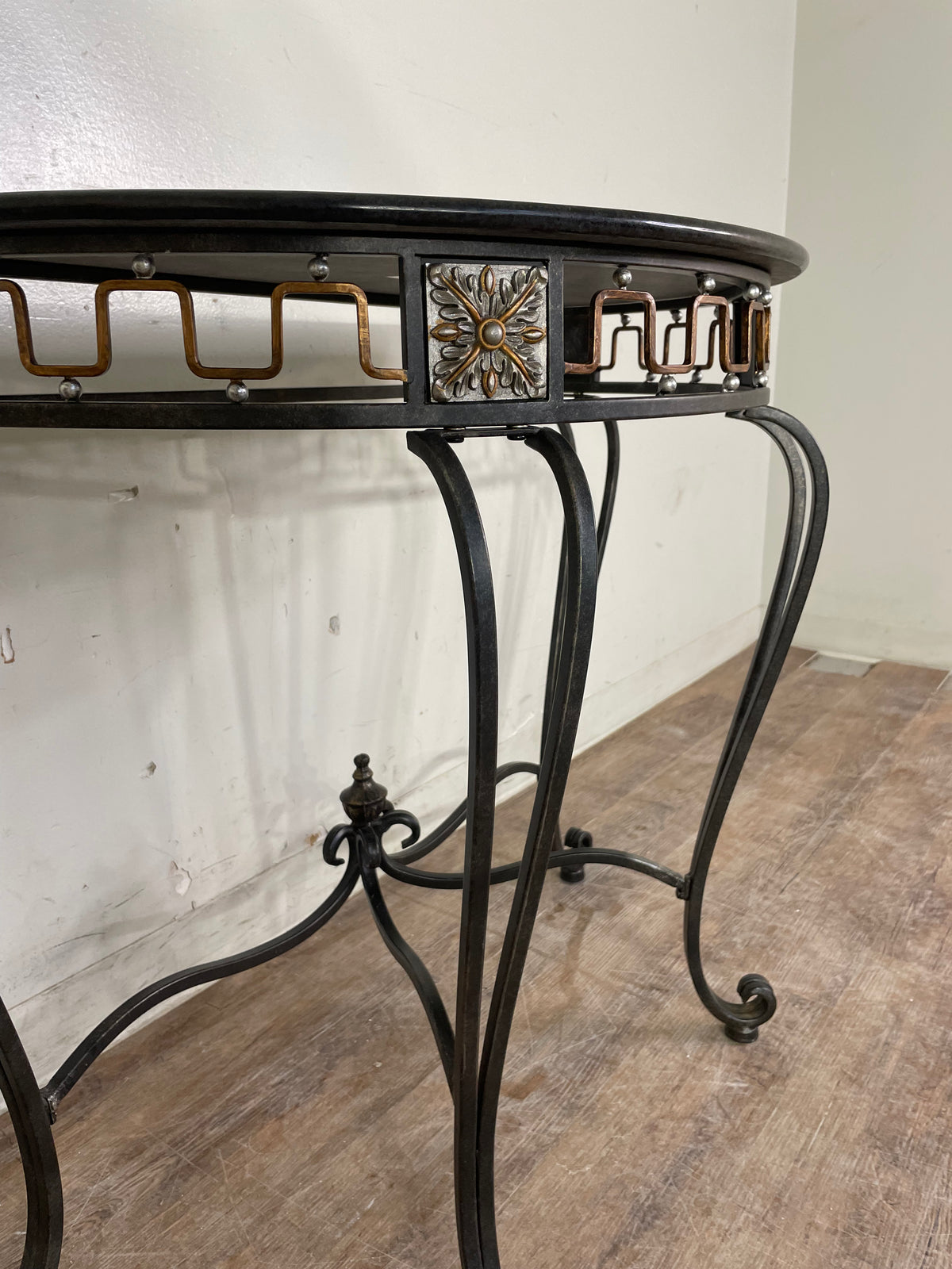 Half Circle Iron Wrought Hall Table