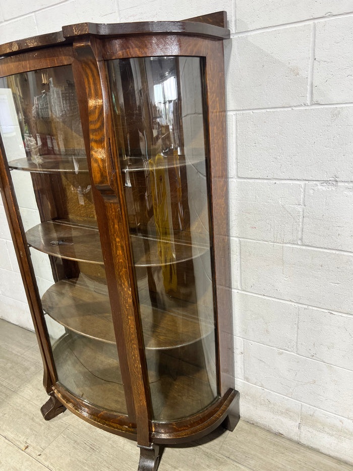Elegant Curved Display Cabinet