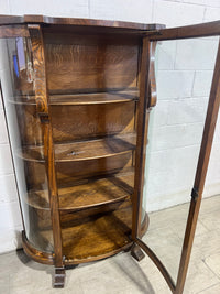 Elegant Curved Display Cabinet