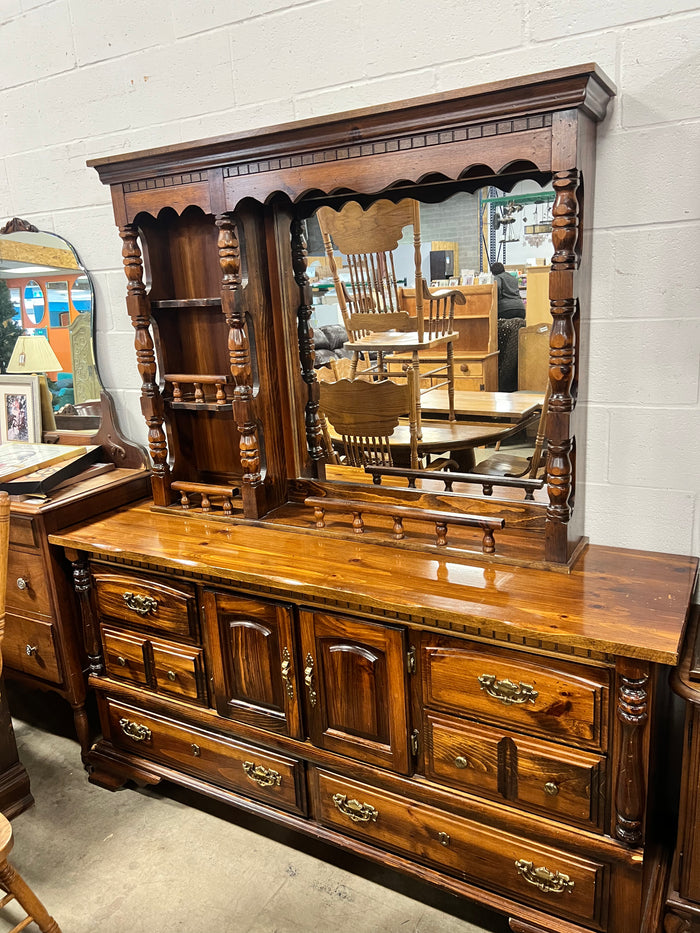 Solid Wood Dresser With Mirror