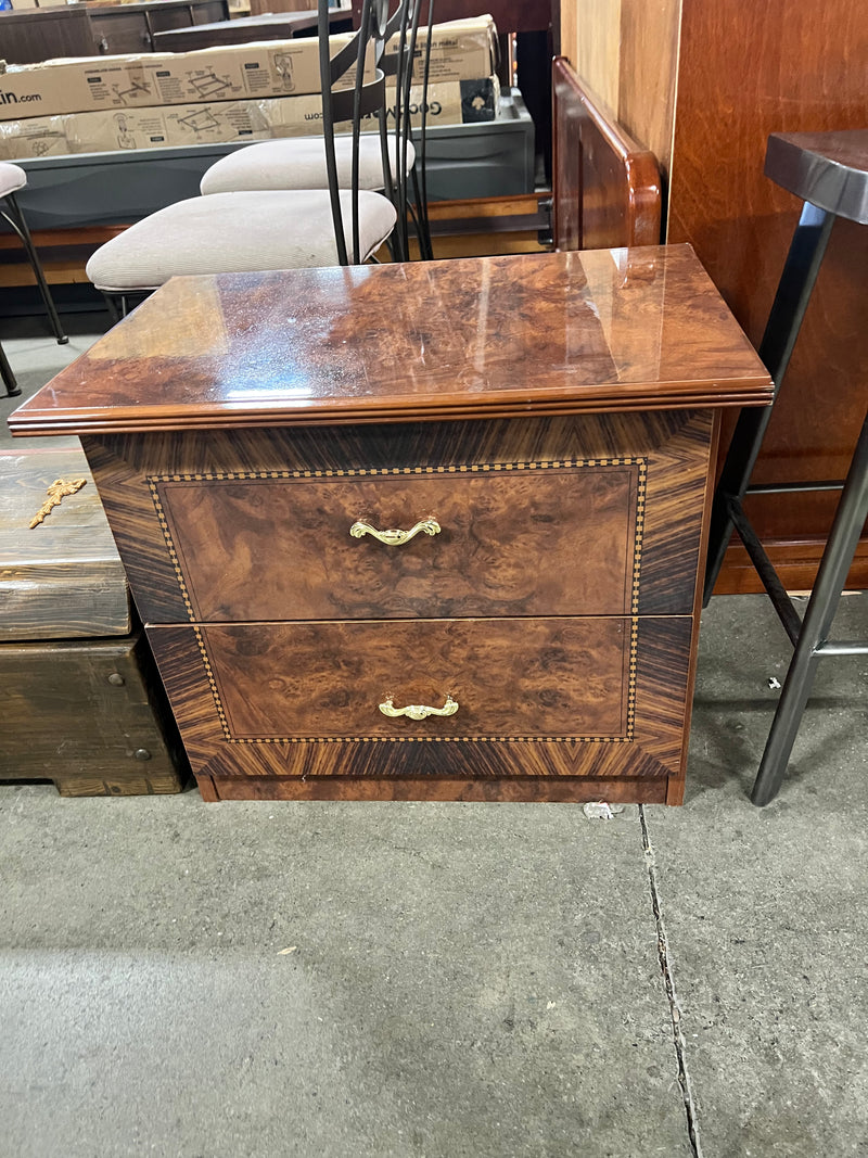 Walnut Burl Nightstand