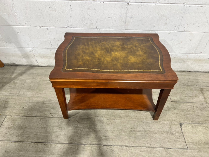 Leather Top Coffee Table