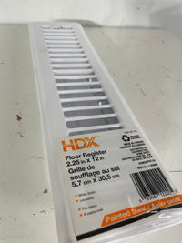 HDX - 2.25" x 12" Floor Register in White