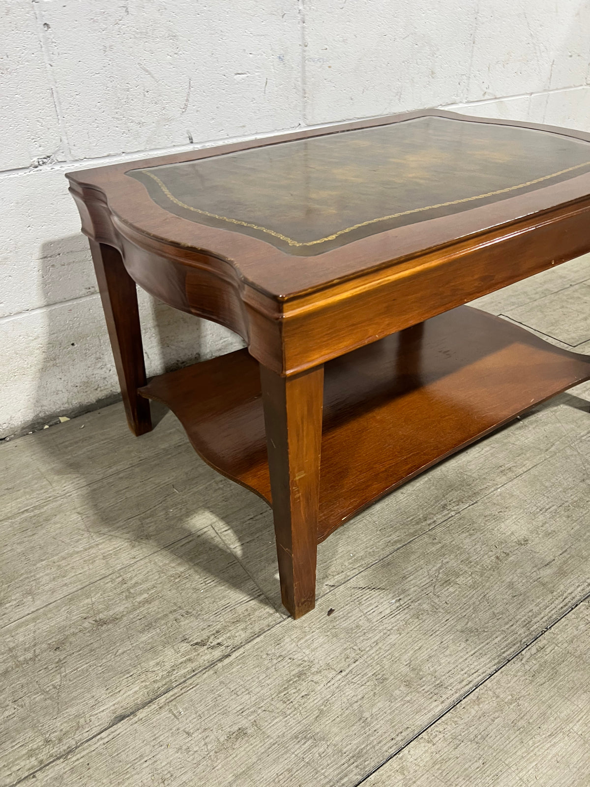 Leather Top Coffee Table