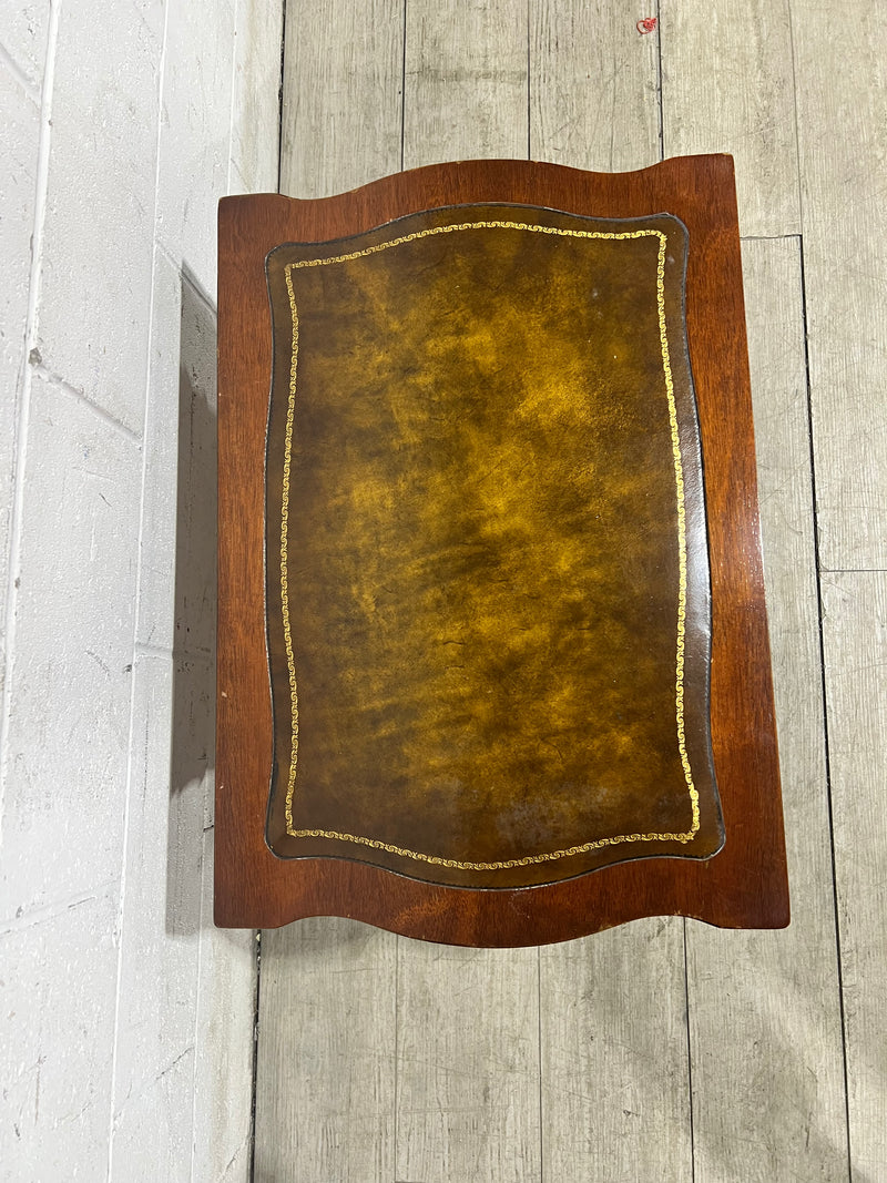 Leather Top Coffee Table