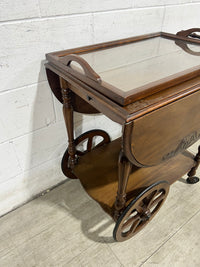 Vintage Craftsman Drop-Leaf Tea Cart