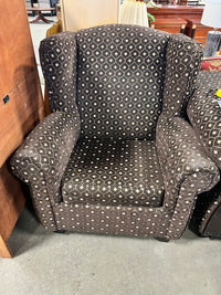 Patterned Wingback Chair