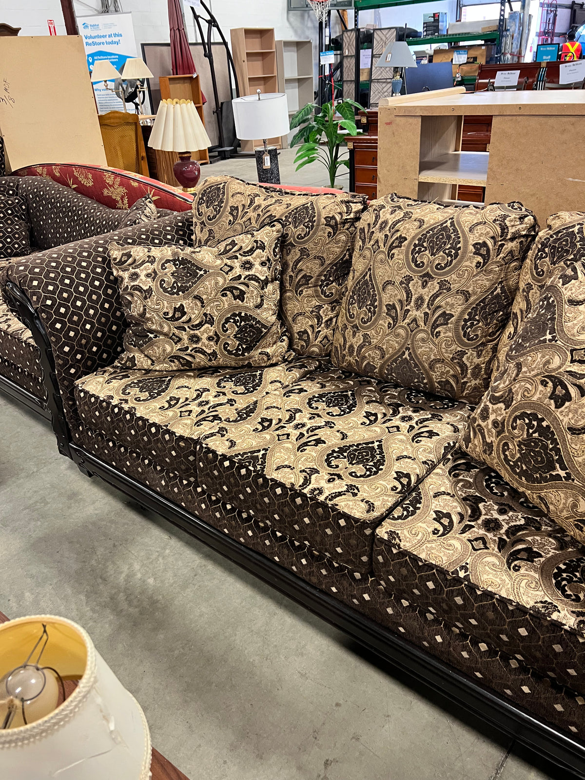 Patterned 3 Seater Couch