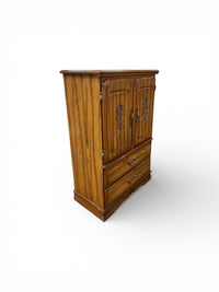 Wood Storage Armoire With Drawers