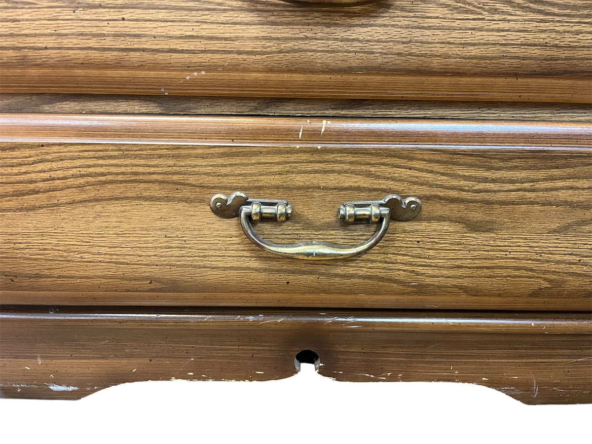 Wood Storage Armoire With Drawers