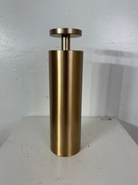 Large Brushed Gold Candle Holder