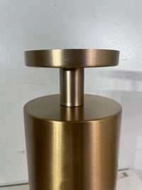 Large Brushed Gold Candle Holder