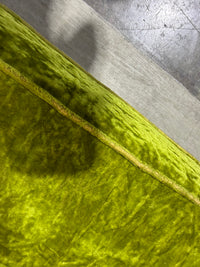Mid-Century Hollywood Regency Chartreuse  Green Velvet Sofa