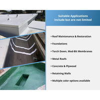 Liquid Rubber Color Waterproof Sealant - Multi-Surface Leak Repair Indoor and Outdoor Coating, Water-Based, Easy to Apply, White, 5 Gallon