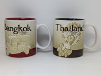 Complete Set of Two Starbucks Collectable 3 oz Espresso Mugs (Thailand/Bangkok)