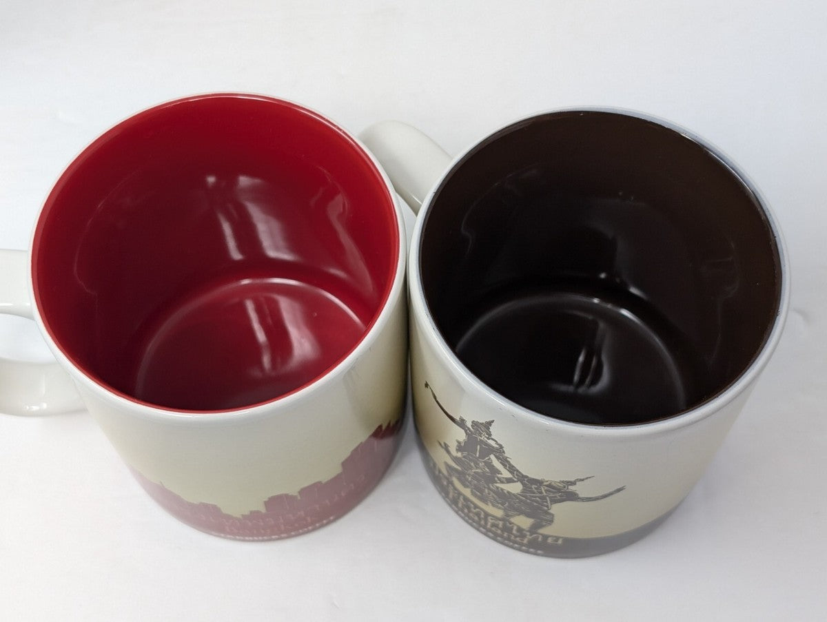Complete Set of Two Starbucks Collectable 3 oz Espresso Mugs (Thailand/Bangkok)