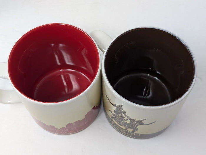 Complete Set of Two Starbucks Collectable 3 oz Espresso Mugs (Thailand/Bangkok)