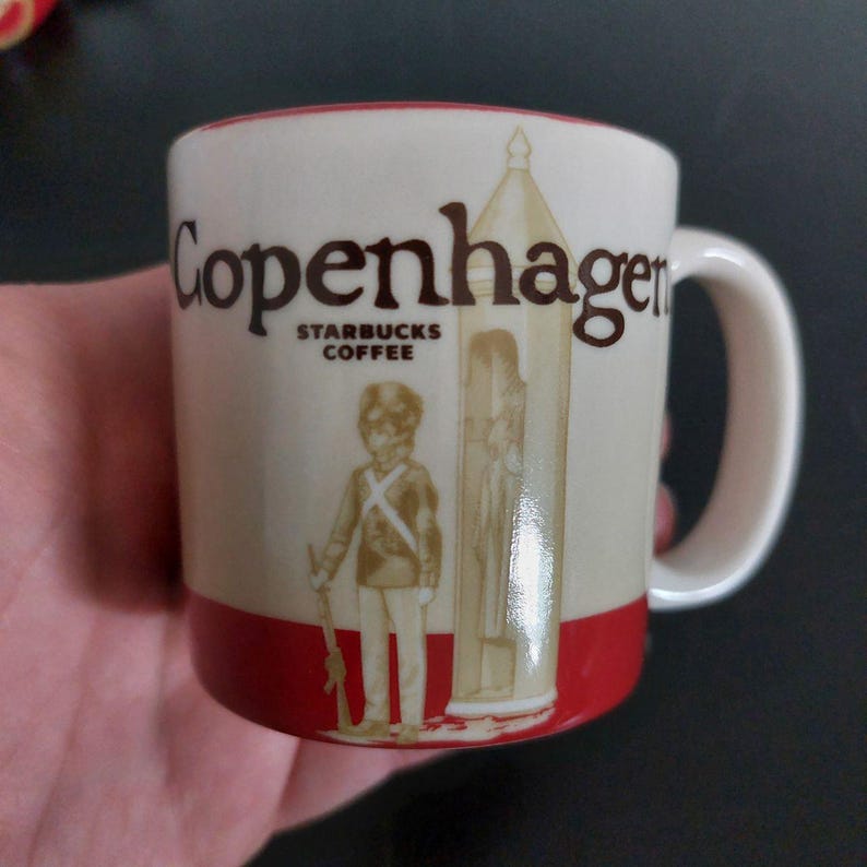 Complete Set of Two Starbucks Collectable 3 oz Espresso Mugs (Copenhagen/Denmark)