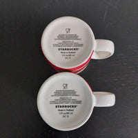 Complete Set of Two Starbucks Collectable 3 oz Espresso Mugs (Copenhagen/Denmark)