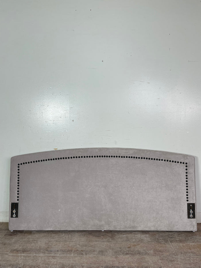 Queen Grey Black Studded Headboard