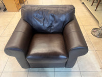 Deep Brown Leather Club Chair