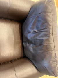 Deep Brown Leather Club Chair