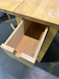Butcher Block Drop-Leaf Table with Storage