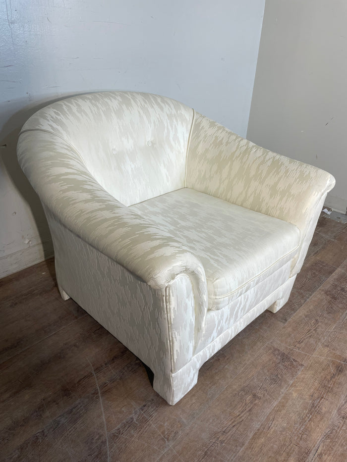 White Tufted Armchair