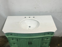 Lunette 42'' Single Bathroom Vanity with Engineered Marble Top