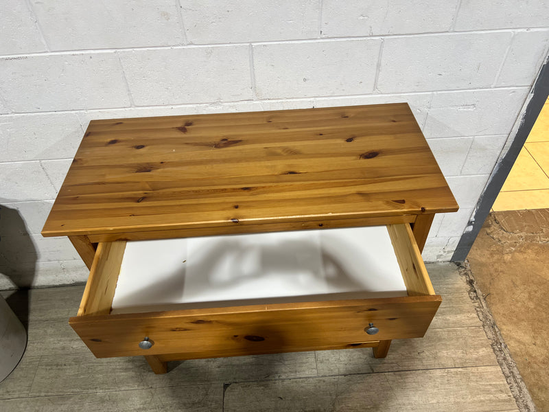 Natural Wood Three-Drawer Chest