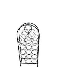 Black Finish Freestanding Standing Wine Rack