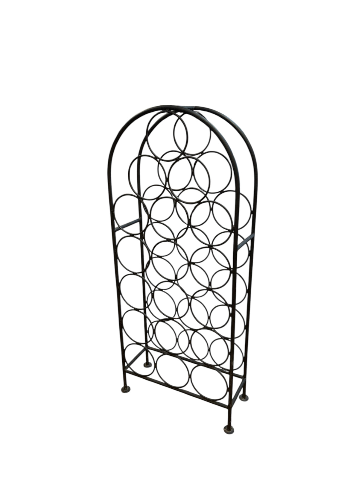 Black Finish Freestanding Standing Wine Rack